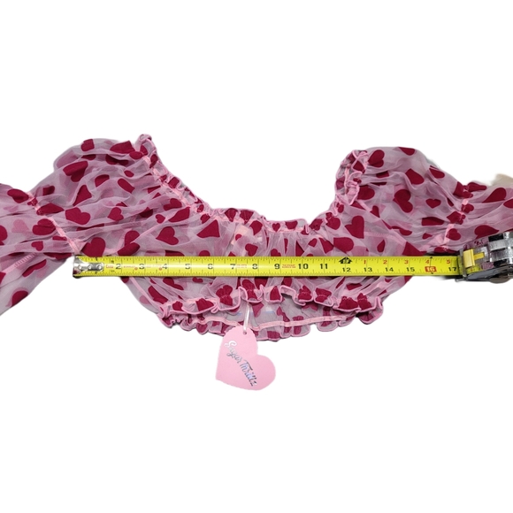 Sugar Thrills Flocked Chiffon Crop Top - Picture 8 of 11